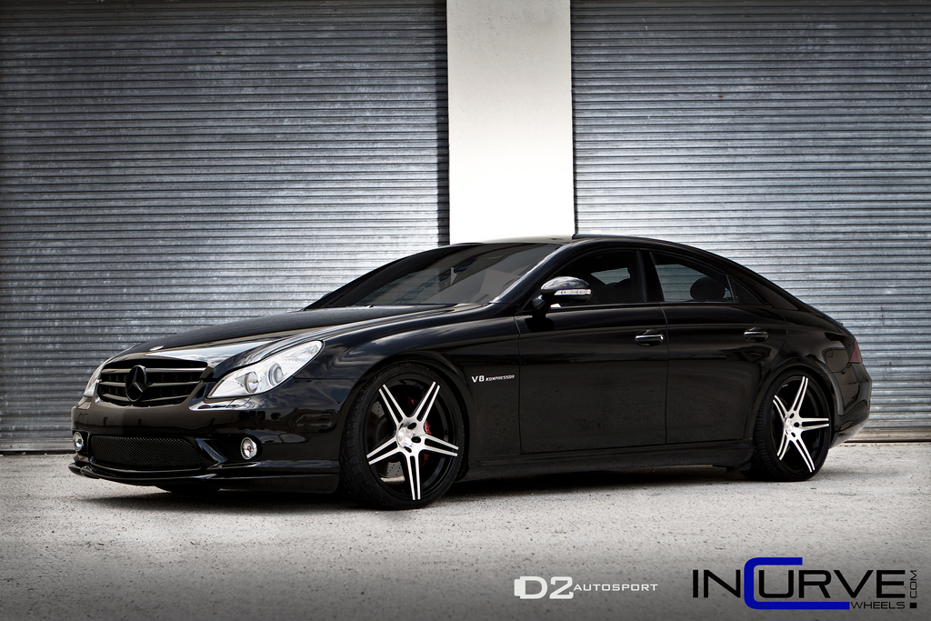 Incurve Wheels IC-S5 Machined Black on Black Mercedes Benz CLS